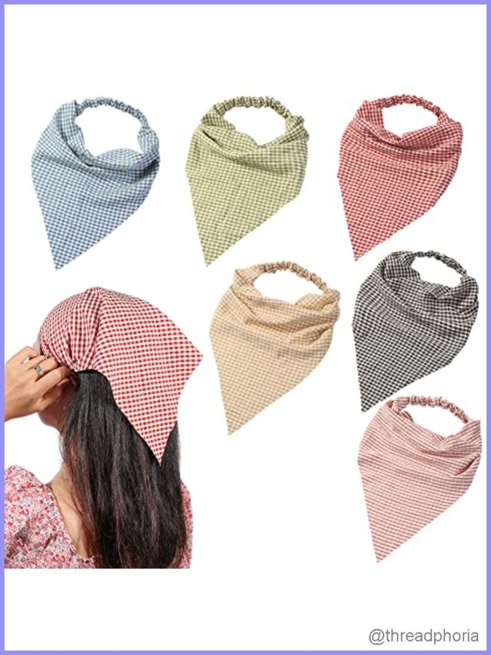 Boho Pre-Tied Triangle Scarf Headband for Women
